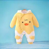 Unisex Baby Duckie Sweater Outerwear Hooded Suit - Premium Outerwear from Hushies - Just $29.89! Shop now at Hushies