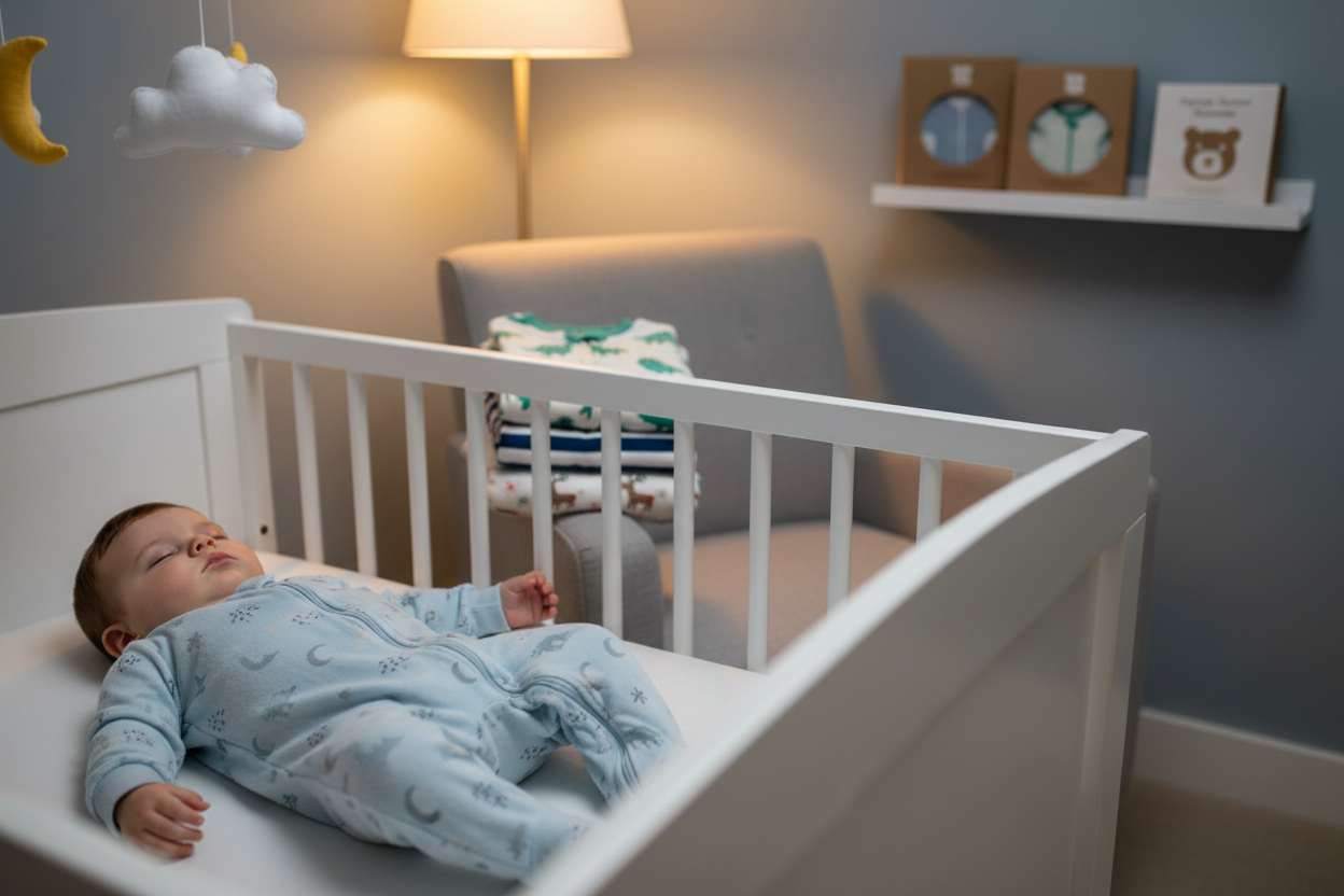 Baby boy sleepwear in soft blue pajamas for a cozy and peaceful night’s rest