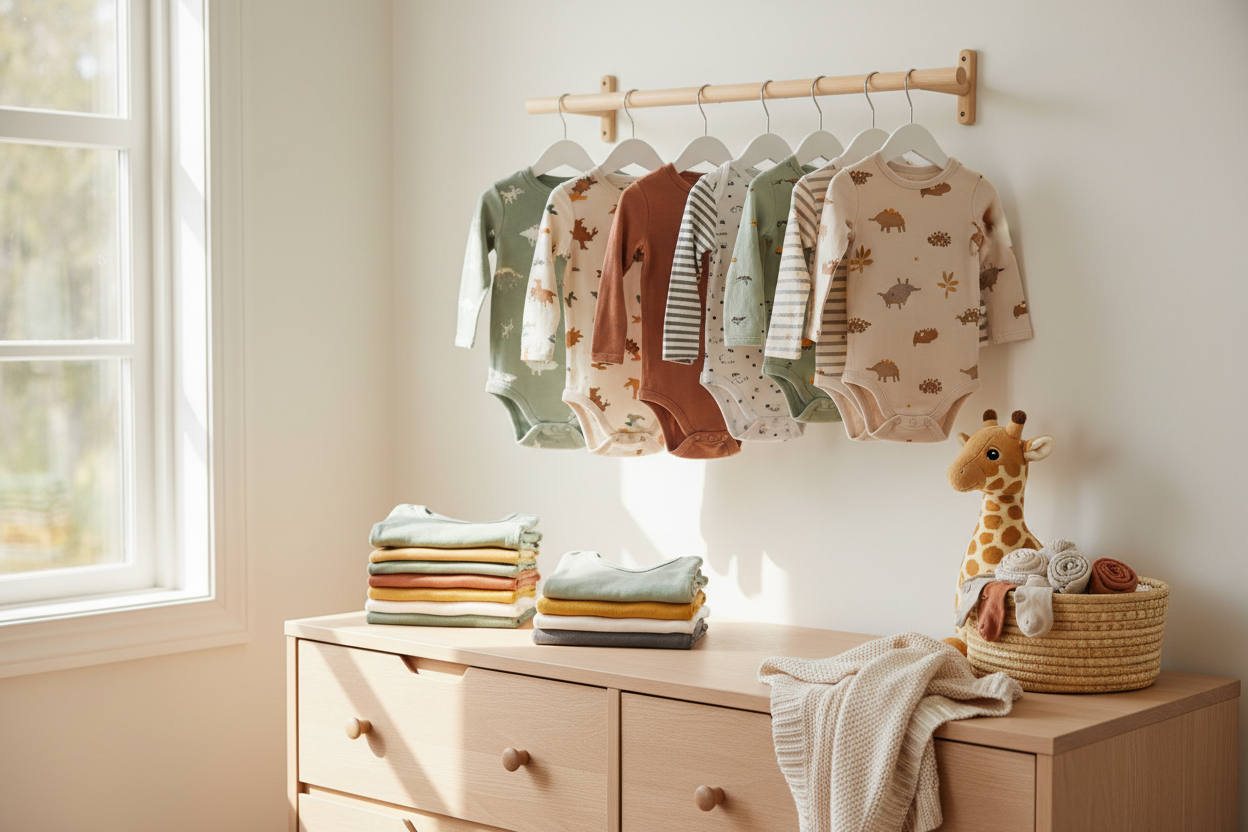 Soft and stylish baby clothes gender neutral in earthy tones perfect for thoughtful family gifts