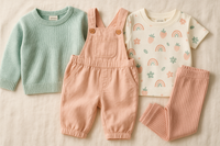 Charming vintage blue and white striped A-line dress with flutter sleeves and frills, perfect for 2 to 3 years old toddlers clothing collection.