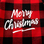 Gender Neutral Baby Jumpsuit With Festive Plaid Design, Soft Cotton, Easy Snap Closure with Merry Christmas print