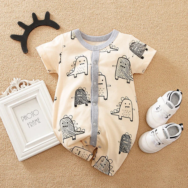 Unisex Baby Clothing – Cartoon Print Romper