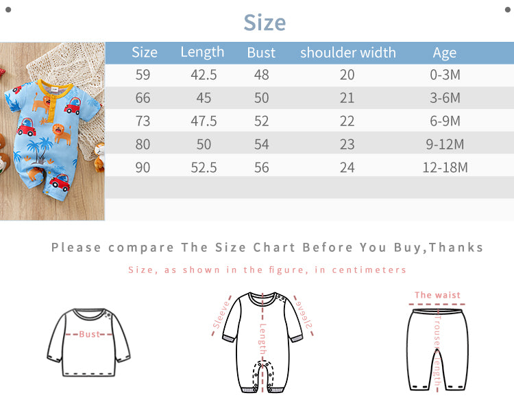 Lion & Wheels Playtime Romper for Boys - Soft, Breathable Fabric & Fun Design with vibrant animal and car prints infant romper