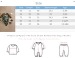Cute Baby Boy Camouflage Print Jumpsuit | Stylish Camouflage Baby Clothes size chart with measurements for infant and toddler clothing