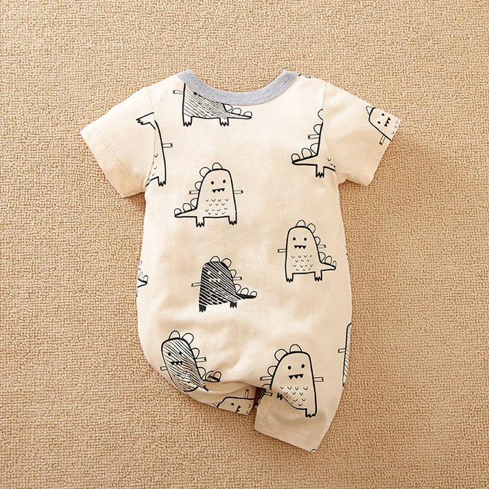 Unisex Baby Clothing – Cartoon Print Romper