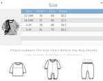 Size chart for children's clothing with measurements in centimeters