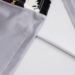 Close-up of gray fabric with a focus on stitching detail