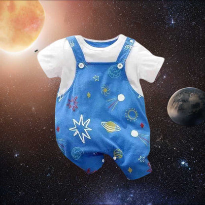 adorable unisex baby blue star romper - 0