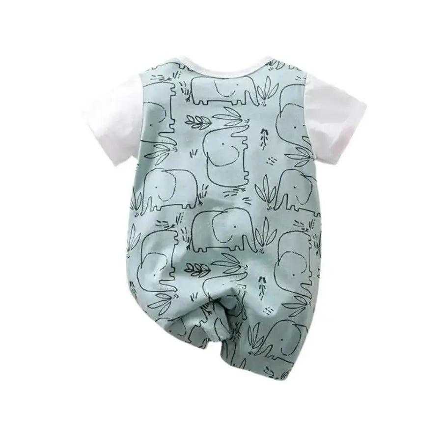 Unisex Cute Elephant Print Baby Romper