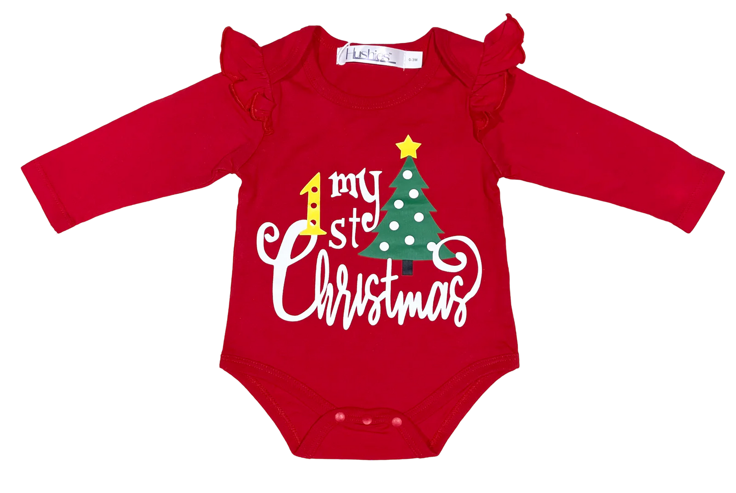 Baby Girl 1st Christmas Onesie & Pants Clothing Set - 