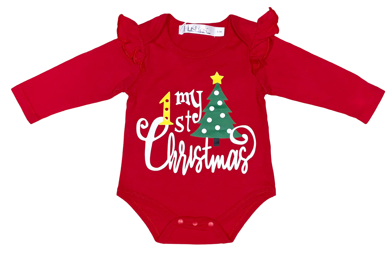 Baby Girl 1st Christmas Onesie & Pants Clothing Set - 