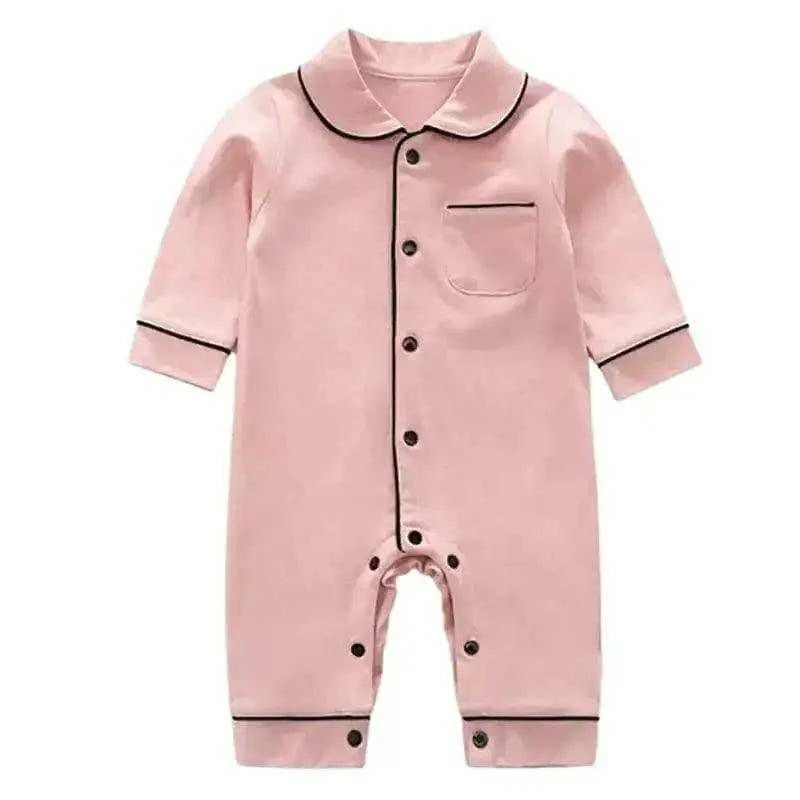 Baby Girl Cotton Pajamas Long Pink | Hushies