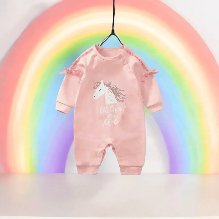 Baby Girl Unicorns are Real Romper - 