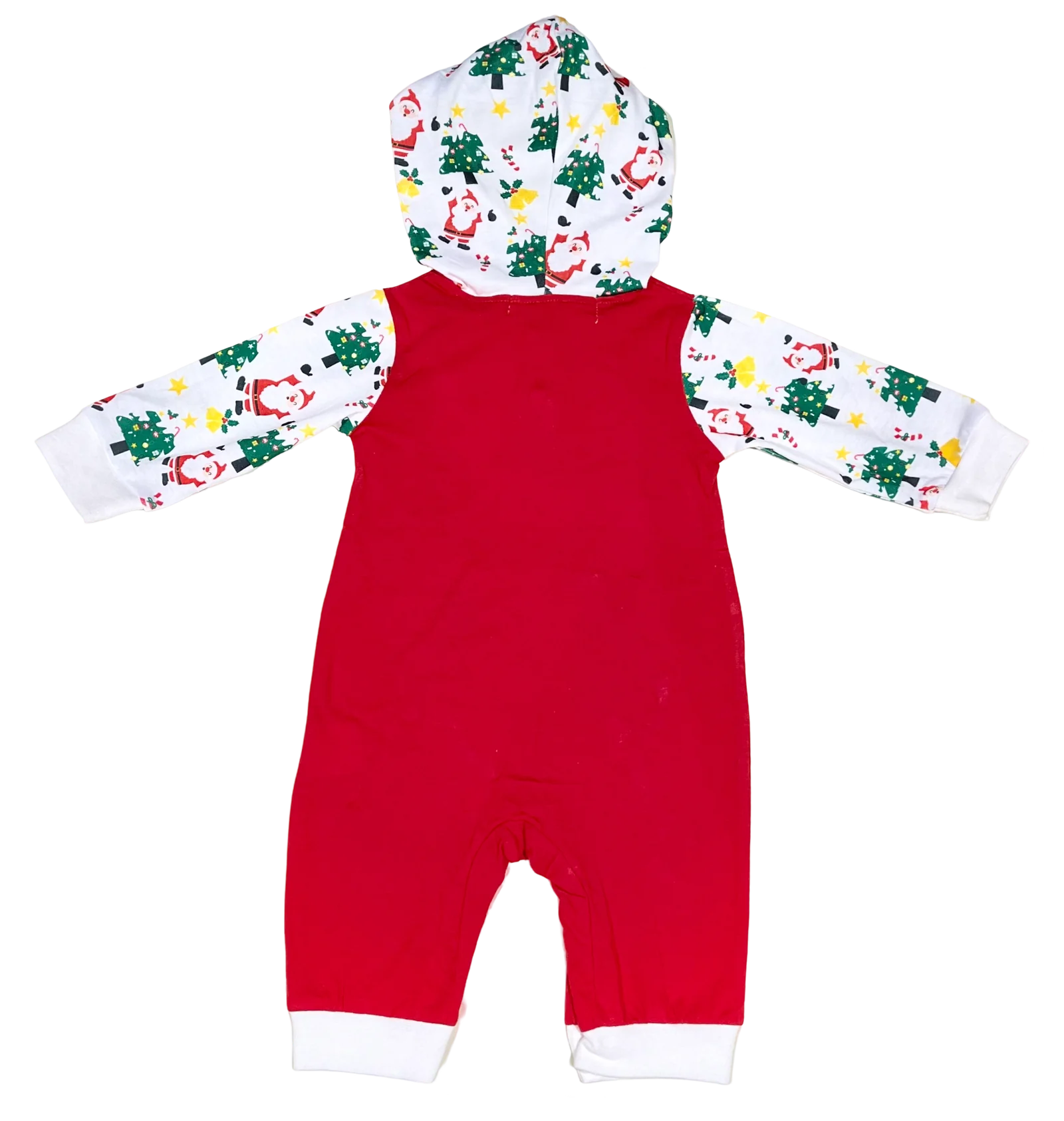 Baby Girl Boy Holiday Christmas One-Piece Hooded Jumpsuit - 