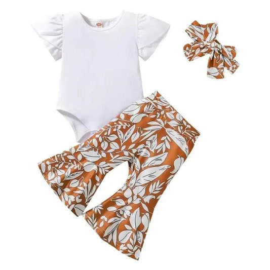 Baby Girl Cute Bell-Bottomed Two Piece Set - Premium 2 Piece Set from Hushies - Just $24.69! Shop now at Hushies
