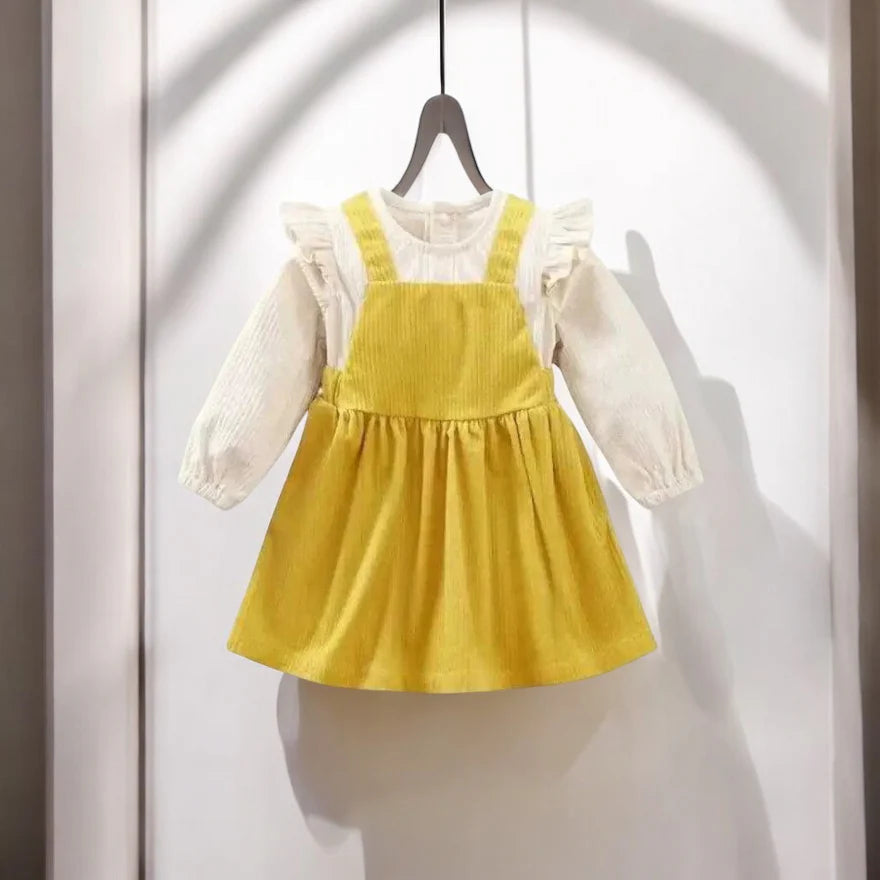 Baby & Toddler Long Sleeve Yellow Dress - 