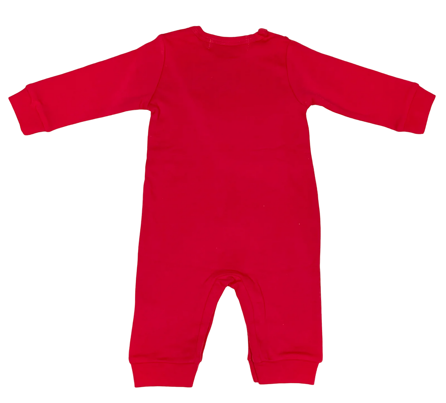 Baby Girl Boy Red Santa One-Piece Jumpsuit and Hat - 