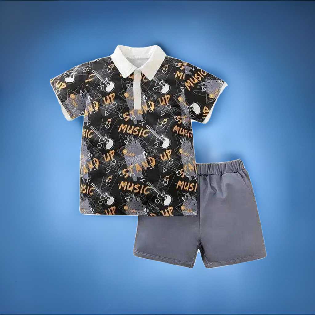 Baby Boy Top & Shorts Summer Bundle - Premium 2 Piece Set from Hushies - Just $37.99! Shop now at Hushies