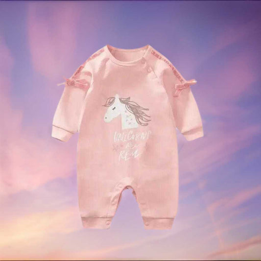 Baby Girl Unicorns are Real Romper - Premium Romper from Hushies - Just $18.19! Shop now at Hushies
