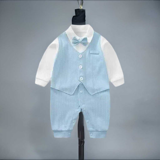 Baby Boy Adorable Baby Blue Gentleman Jumpsuit - Premium Jumpsuit from Hushies - Just $28.59! Shop now at Hushies