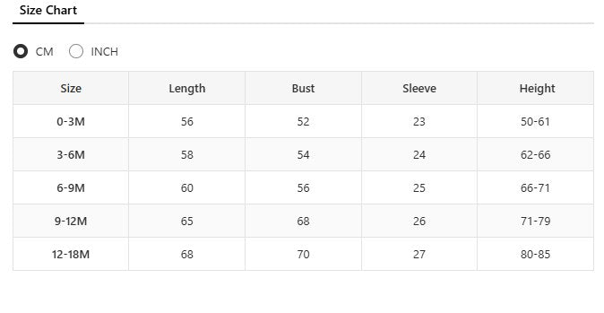 Size chart for Organic Baby Hoodie - Plush Fleece with Adorable Fox Design, Super Soft & Unisex Comfort in centimeters for infant clothing