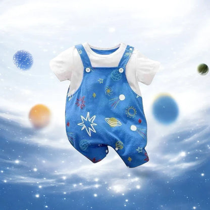 Unisex Baby Blue Star Romper - 