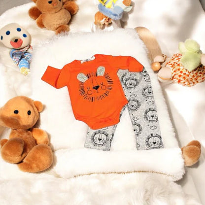 Unisex Lion Rawr Baby Clothing Set - 