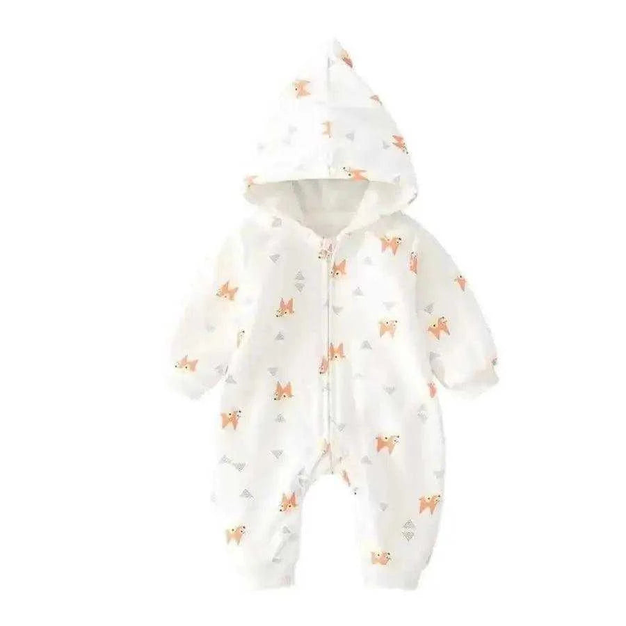 adorable unisex baby soft cotton plush hooded sweater - 1