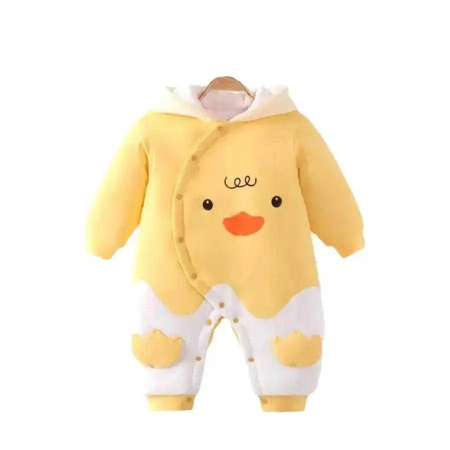 Unisex Baby Duckie Sweater Outerwear Hooded Suit | Hushies