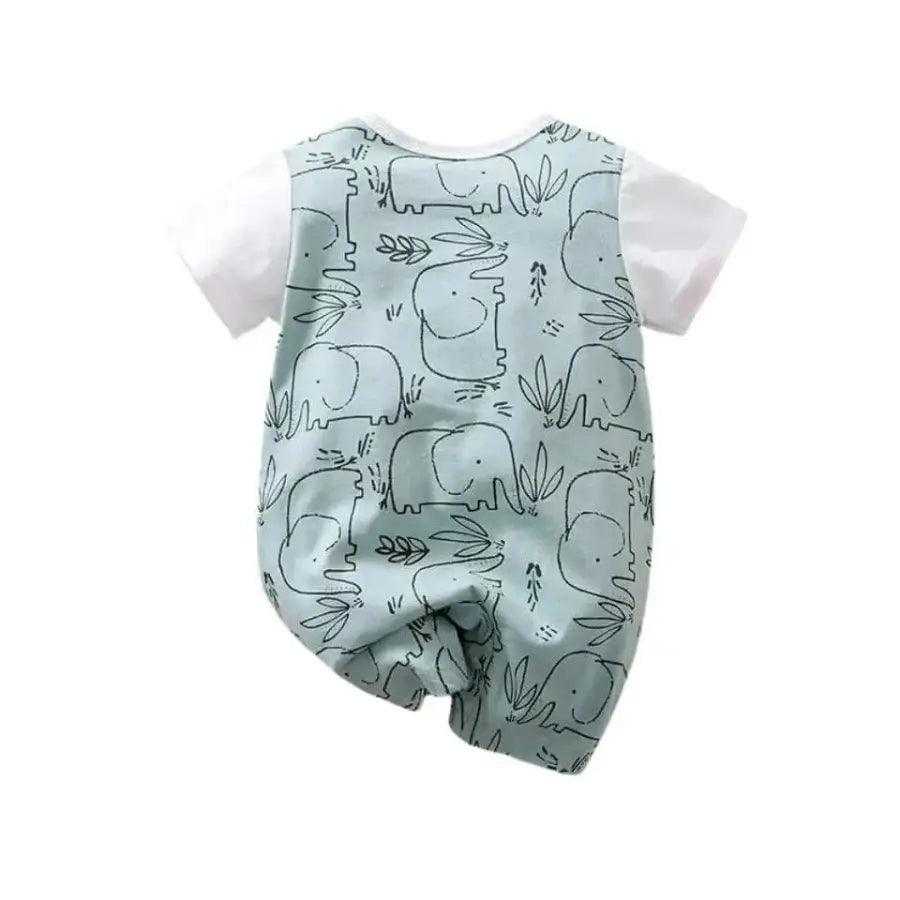 Unisex Cute Elephant Print Romper - Premium Romper from Hushies - Just $19.49! Shop now at Hushies